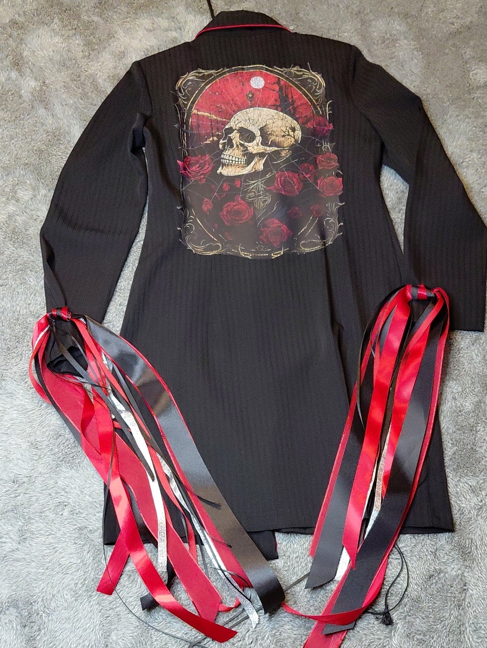 Goth Jacket With Flowing Ribbons And Lace For That Witchy Vibe